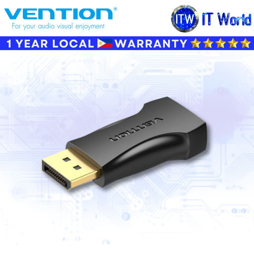 [HBPB0] Itw | Vention DisplayPort Male to HDMI Female 4K Adapter Black