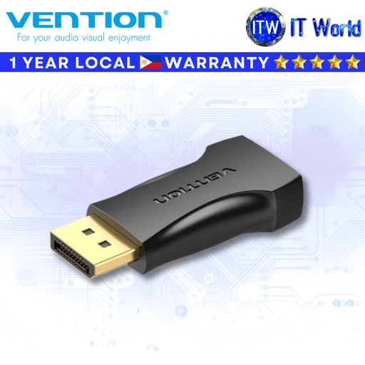 [HBOB0] Itw | Vention DisplayPort Male to HDMI Female Adapter Black 