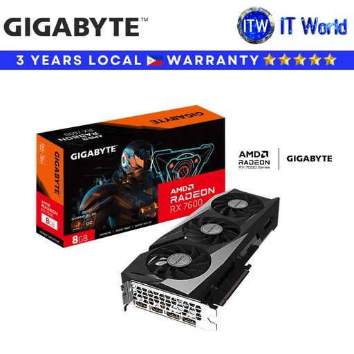 [GV-R76GAMING-OC-8GD] Gigabyte Radeon RX 6600 / RX 7600 / 8GB GDDR6/ (GV-R66EAGLE-8GD) | (GV-R76GAMING OC-8GD) | itw