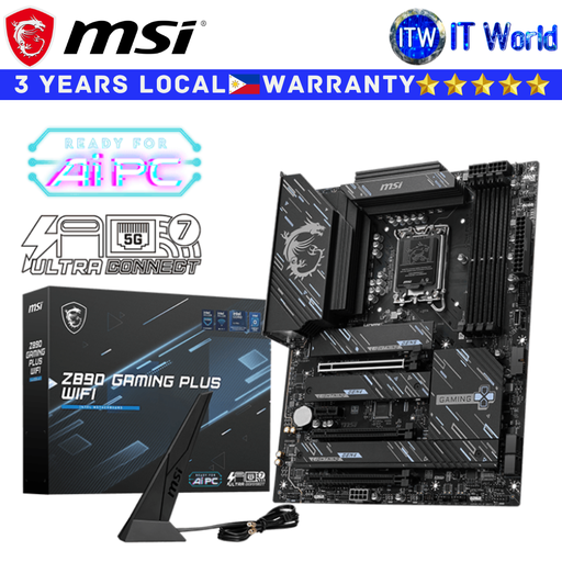 [Z890 GAMING PLUS WIFI] Itw | MSI Motherboard Z890 Gaming Plus Wifi ATX LGA1851 DDR5