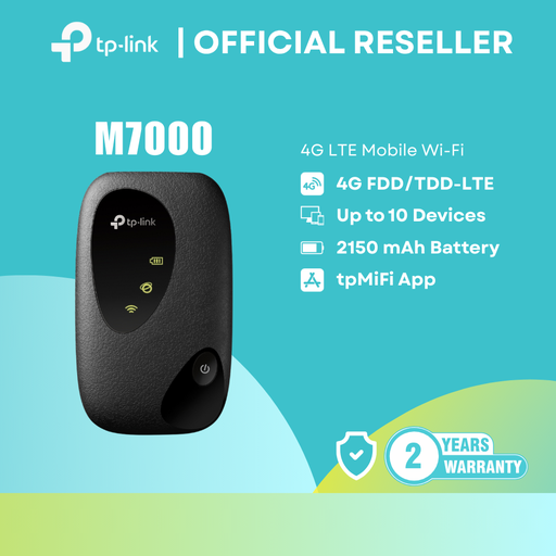 [M7000] TP-Link Mobile WiFi M7000 V3.20 4G LTE / Up to 10 Devices / 2150mAh Battery / Hotspot