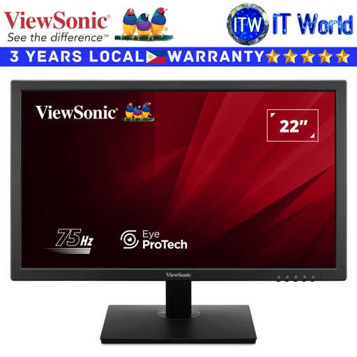 [ViewSonic VA22E1-H (Black)] Itw | Viewsonic Monitor VA22E1-H 22" 1920x1080 FHD / 75Hz / TN Technology / 5ms / Flicker-free