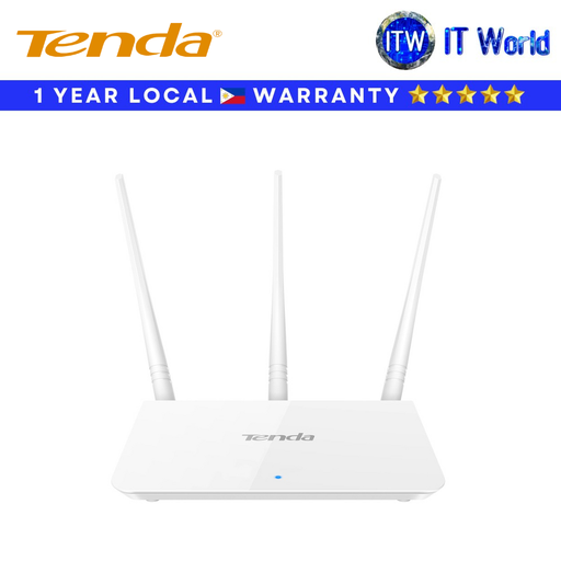 [F3] Tenda F3 Wireless N300 WiFi Router / 300Mbps Speed / 3 Antennas / Home & Office Use (F3)