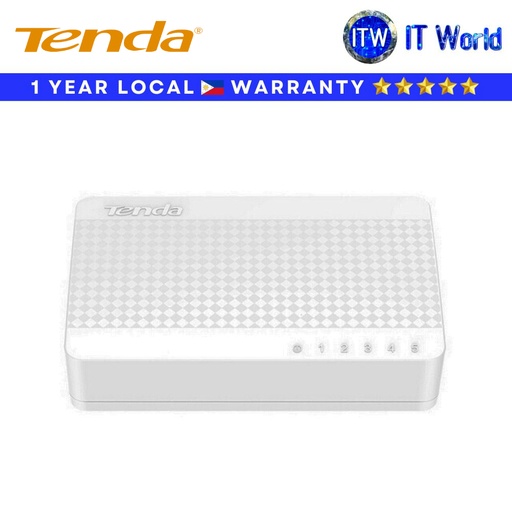 [S105] Tenda S105 5-Port Fast Ethernet Switch Hub – LAN Splitter for Home & Office Network (S105) | itw