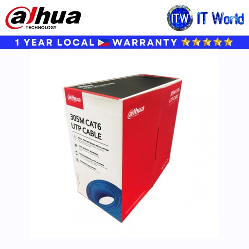[DH-PFM920I-6UN1-C] Dahua 305m Roll UTP CAT6 Cable Blue (DH-PFM920I-6UN1-C) | itw