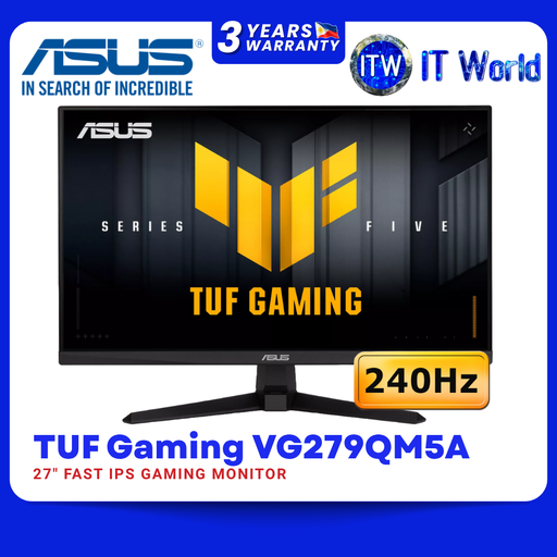 [VG279QM5A] ASUS TUF VG279QM5A 27"1920x1080 FHD 240Hz Fast IPS 0.3ms G-SYNC & FreeSync Gaming Monitor