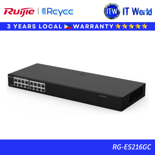 Ruijie RG-ES216GC / RG-ES216GC-V2 16-Port Gigabit Smart Cloud Managed Non-PoE Switch | itw