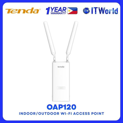 [OAP1200] Tenda OAP1200 AC1200 Dual-Band 802.11AC Indoor/Outdoor IP65 waterproof Wireless Access Point itw