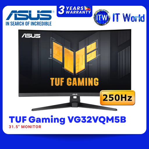[VG32VQM5B] ASUS TUF Gaming VG32VQM5B Monitor 31.5" 250Hz 1920 × 1080 FHD / Curved 1500R / OC / 0.5ms | itw