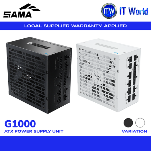 SAMA G1000 ATX Power Supply| 1000W / Fully Modular / ATX 3.1 / 80+ Gold / PCIe 5.1 | itw
