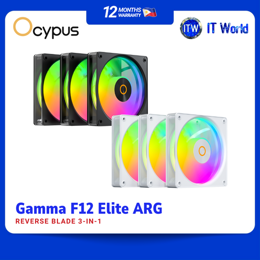 Ocypus Gamma F12 Elite ARGB Reverse Blade 3-in-1