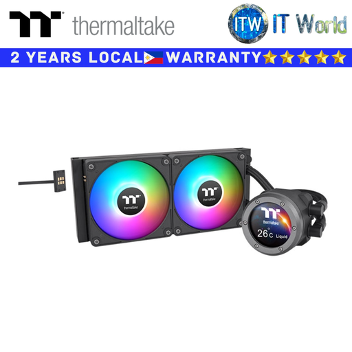 Thermaltake CPU Cooler Fan AIO Liquid Cooler TH280 V2 Ultra EX ARGB MAGNETIC LCD (Black|Snow) | itw