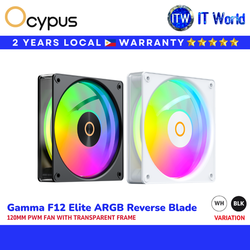 Ocypus Gamma F12 Elite ARGB Reverse Blade 120mm PWM High Airflow