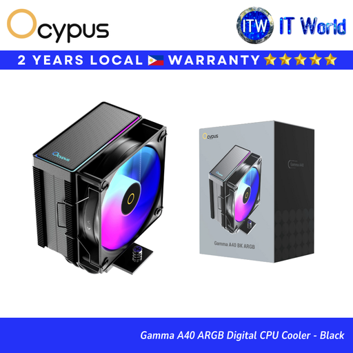 Ocypus Gamma A40 ARGB Digital CPU Cooler | 200W TDP / ARGB / Intel & AMD Support | itw