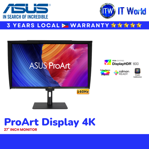 [PA27UCGE] ASUS ProArt Display 4K / PA27UCGE 27" 160Hz / IPS / VESA DisplayHDR 600 / 1ms GTG | itw