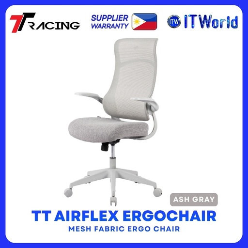 [TTRTTAFLX-002] TTRacing TT Airflex Ergochair | Mesh Fabric / Ergonomic / Adjustable Comfort - Ash Gray