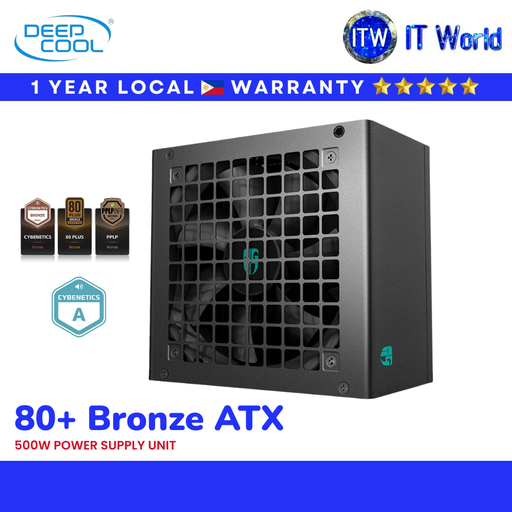[R-PF500X-HD0B-JGUS] DeepCool PF500X 500W Cybenetics 80+ Bronze ATX Power Supply (R-PF500X-HD0B-JGUS) | itw