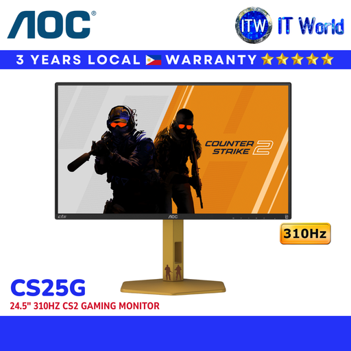 [CS25G] AOC CS25G | 24.5" 310Hz 1920 × 1080 FHD / Fast IPS Gaming Monitor | itw