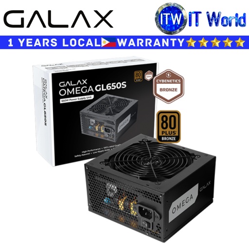 [GL650S Non-Modular] Galax PSU 650W Power Supply Unit Omega GL650s Non-Modular ATX 2.51 Cybenetics Bronze | itw
