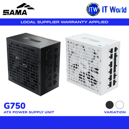 SAMA G750 ATX Power Supply | 750W / 80+ Gold / Fully Modular / ATX 3.1 / PCIe 5.1 | itw