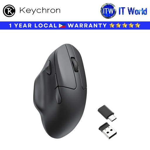 [M7-A1] Keychron Gaming Wireless Optical Mouse M7 1000Hz Ultra-Lightweigth Black (M7-A1) | itw