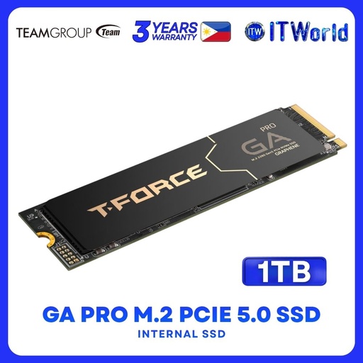 [TM8FFJ001T0C129] Teamgroup T-Force GA Pro M.2 PCIe 5.0 Internal SSD with Graphene Heatsink - 1TB TM8FFJ001T0C129