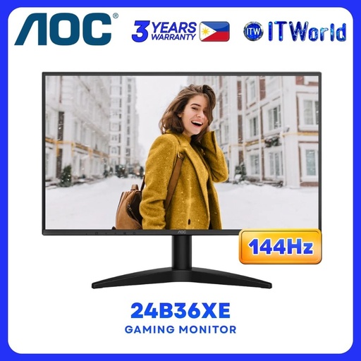 [24B36XE/71] AOC 24B36XE - 23.8" 1920x1080 FHD / 144Hz / IPS / 4ms GTG, 0.5ms MPRT / Adaptive Sync Monitor