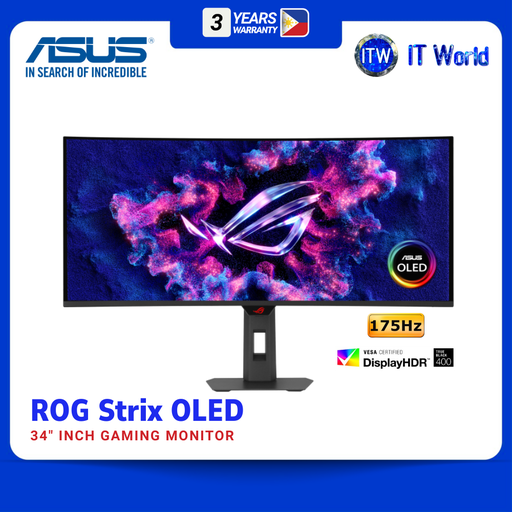 [XG34WCDG] ASUS ROG Strix Gaming Monitor XG34WCDG 34" 3440x1440 / 175Hz / QD-OLED Care Pro / 0.3ms GTG | itw