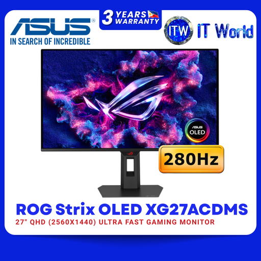 [XG27ACDMS] ASUS ROG Strix Gaming Monitor XG27ACDMS 27" 280Hz 2560x1440 QHD OLED 0.03ms GTG QD-OLED itw
