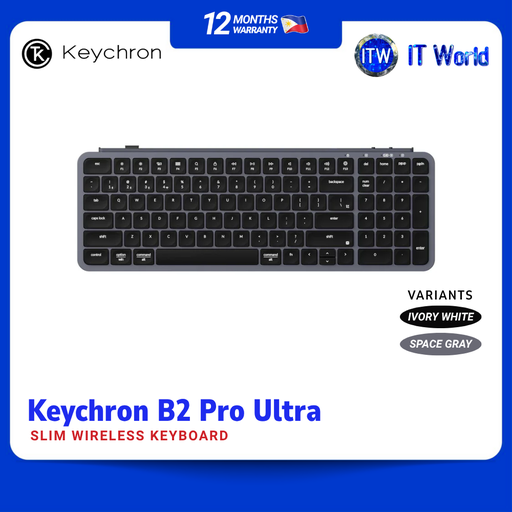 Keychron B2 Pro - Wireless Ultra-Slim / Keyboard 2.4GHz wireless, Bluetooth 5.2 / Type-C wired | itw
