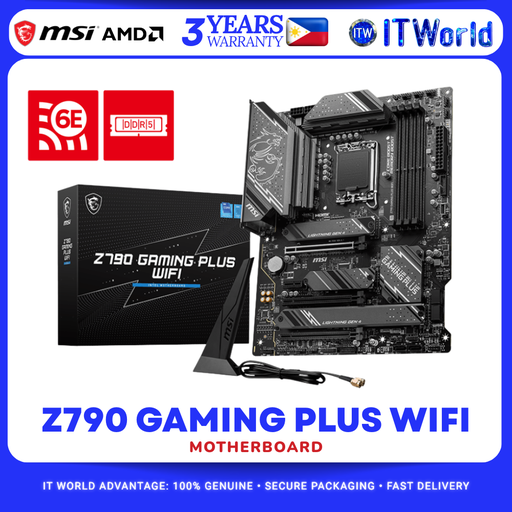 [Z790 GAMING PLUS WIFI] MSI Z790 GAMING PLUS WIFI DDR5 LGA1700 PCIe 5.0 Wi-Fi 6E ATX Motherboard for Desktop itw