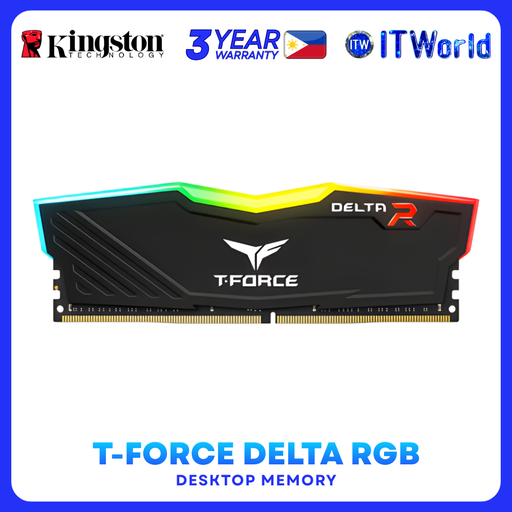 [TF3D416G3600HC18J01] Teamgroup T-Force Delta 16GB 1x16GB DDR4 RGB 3600MHz Desktop Memory TF3D416G3600HC18J01 itw