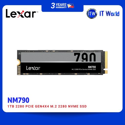 [LNM790X001T-RNNNG] Lexar NM790 1TB | PCIe Gen4x4 M.2 2280 NVMe SSD | itw