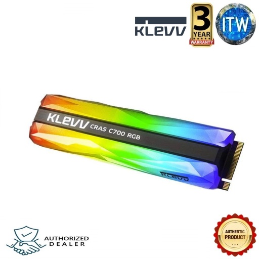 [KLEVV CRAS C700 RGB 960GB (K960GM2SP0-C7R)] ITW | KLEVV CRAS C700 RGB M.2 2280 NVMe PCIe Gen3x4 SSD (RGB, 960GB)