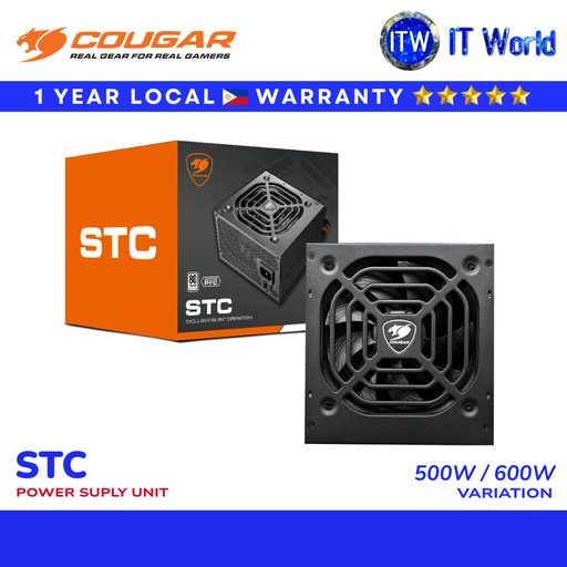 Cougar STC 500W / 600W 80 Plus Non-Modular Power Supply Unit | itw