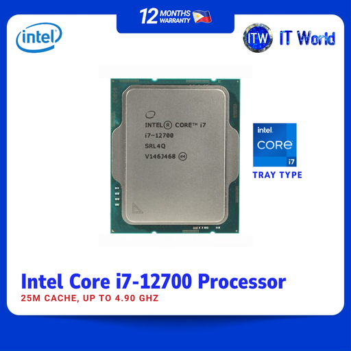 [i7-12700 Tray type] Intel - Core i7-12700 - Desktop Processor - 12 Cores 20 Threads up to 4.9GHz | itw