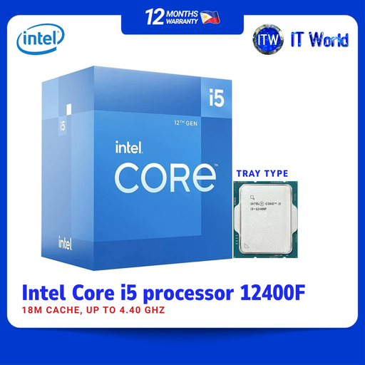 [i5-12400F tray type] Intel Core i5-12400F 6 Core 12 Thread 12th Gen 18M Cache Desktop Processor Tray Type | itw