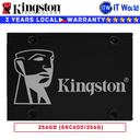 Kingston 256GB SSD KC600 2.5" SATA Rev 3.0 3D TLC NAND Technology Internal (SKC600/256G)