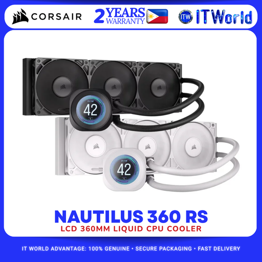 Corsair Nautilus 360 RS LCD 360mm Liquid CPU Cooler Intel & AMD Compatible itw