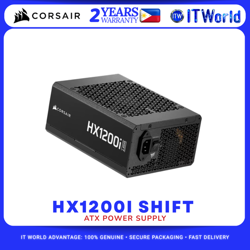 [CS-CP-9020267-NA] Corsair HX1200i SHIFT 1200W Fully Modular Platinum ATX Power Supply itw