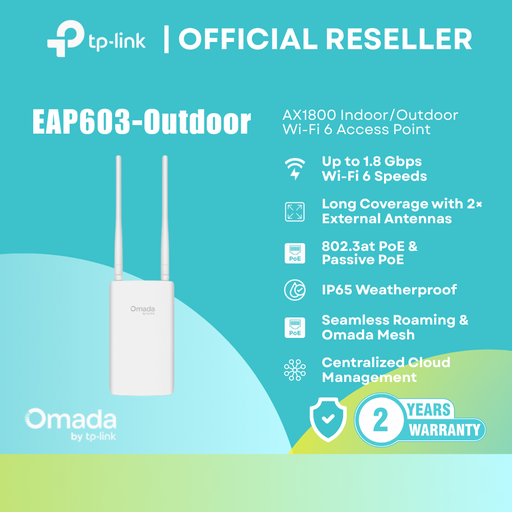 [EAP603-Outdoor] TP-Link EAP603-Outdoor AX1800 Wi-Fi 6 Indoor - Outdoor Access Point itw