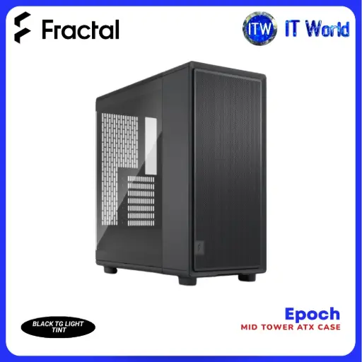 Fractal Design Epoch Mid Tower ATX Computer Case TG RGB Solid
