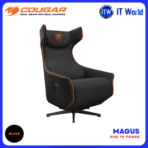 [CHR-CGR-SOFA-MAGUS] Cougar Magus Zero Gravity Electric Recliner Gaming Sofa - Black