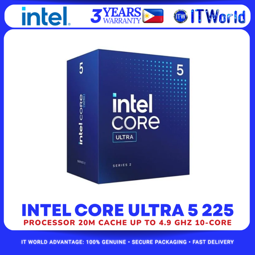 [INTEL-BX80768225-99CN9A 225] Intel Core Ultra 5 225 10 Cores 20MB Cache Up to 4.9GHz Desktop Processor itw