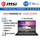 MSI Modern 14 C11M-079PH 14" i5-1155G7 | 16GB RAM | 512GB SSD | Iris Xe Graphics Laptop ITWorld