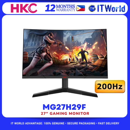 [MG27H29F] HKC MG27H29F 27” 1920x1080 FHD IPS 200Hz 1ms Adaptive Sync HDMI + DP Desktop Gaming Monitor itw