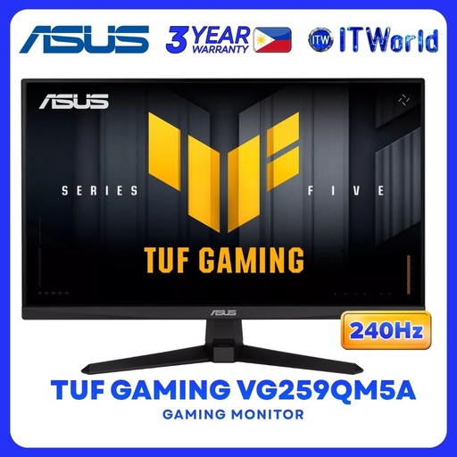 [VG259QM5A] ASUS TUF Gaming VG259QM5A - 24.5" 1920x1080 FHD / 240Hz / Fast IPS / 1ms GTG / Gaming Monitor