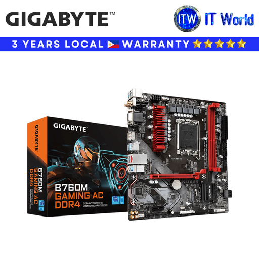 [GA-B760M-GAMING-AC-DDR4] Gigabyte Motherboard B760M GAMING AC DDR4 Wi-Fi /2.5GbE /LGA1700 /PCIe 4.0 /DDR4 /USB-C | itw