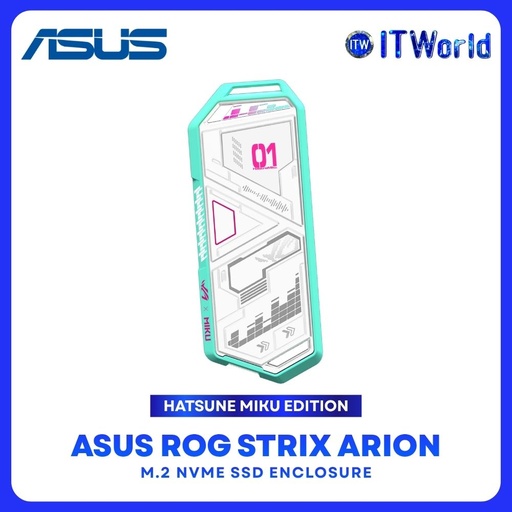 [90DD02H1-M00010] ASUS ROG Strix Arion Hatsune Miku SSD Enclosure - USB-C / 10Gbps / M.2 NVMe 90DD02H1-M00010