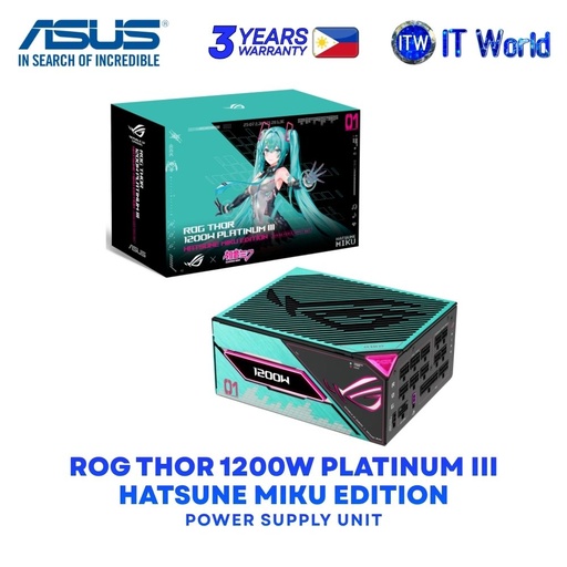[ROG-THOR-1200P3-MIKU] ASUS ROG Thor 1200W Platinum III Hatsune Miku Edition 80+ Platinum ROG-THOR-1200P3-MIKU